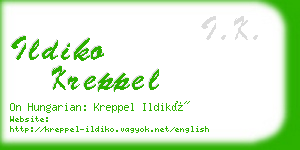 ildiko kreppel business card